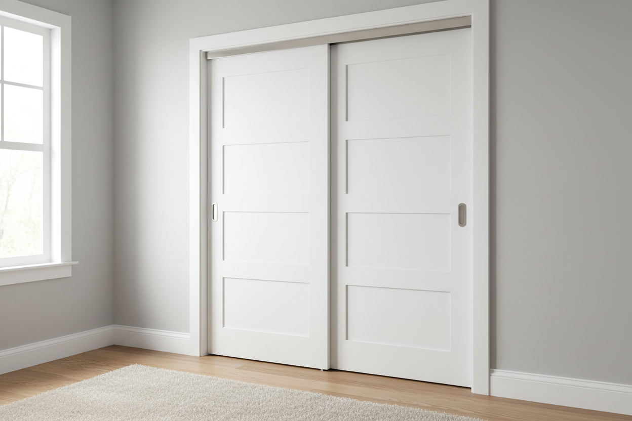 Double Bi-pass Wood Doors