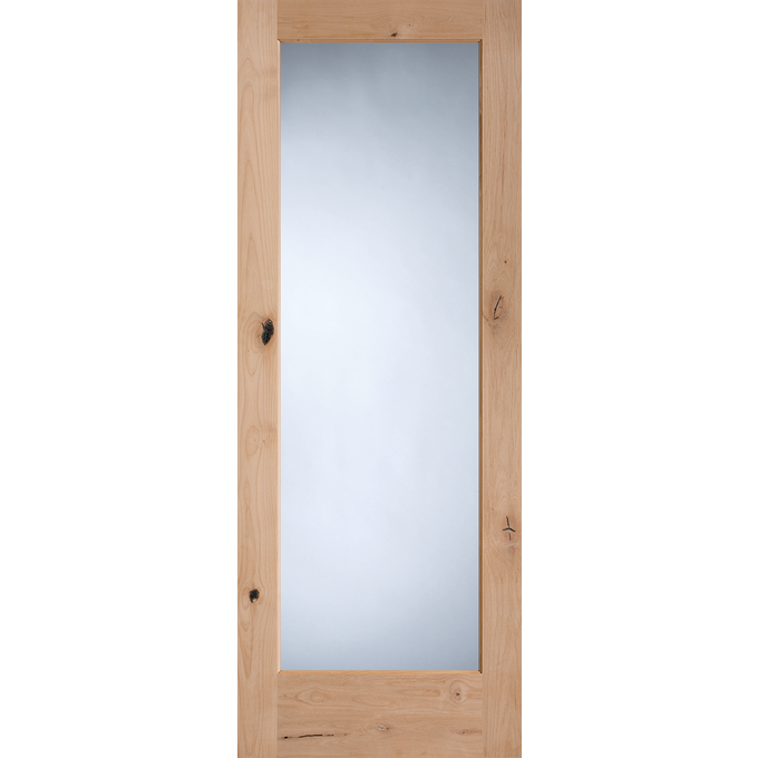 1-Lite Clear Glass Knotty Alder Solid Core KA1501C