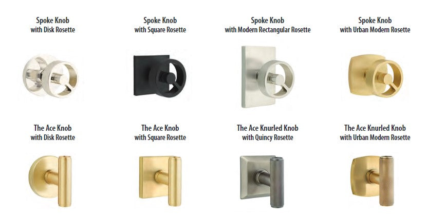 EMTEK Studio Brass Select Knobsets image 5