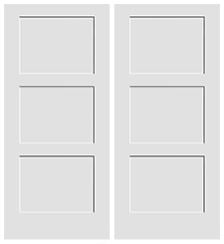 3 Panel Shaker Double Door (Solid Core)