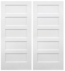 5 Panel Shaker Double Door (Solid Core)