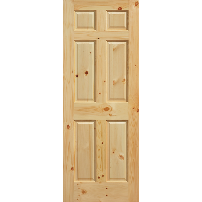 6-Panel Knotty Pine K6P image 0