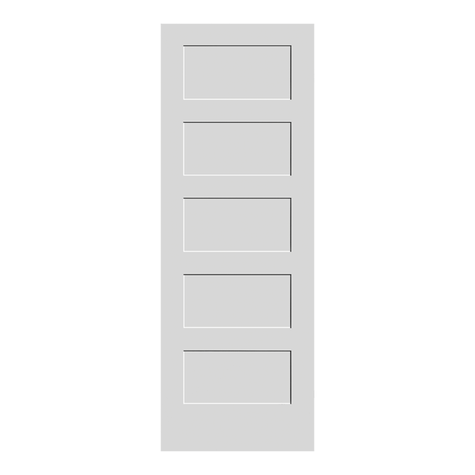 5 Panel Equal Shaker Solid (next day pre-hung)