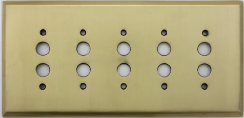 Antique Brass Wall Plate 5-Gang