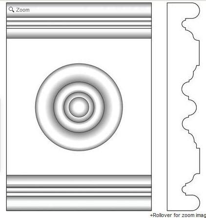 Architectural Rosette Plinth Block image 0