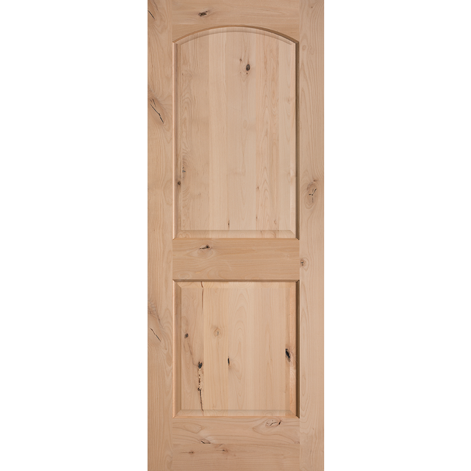 2-Panel Arch V-Groove Knotty Alder Solid Core KA121V