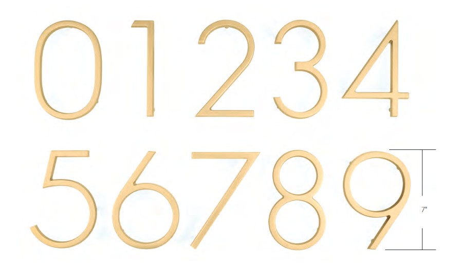 7" Modern House Numbers