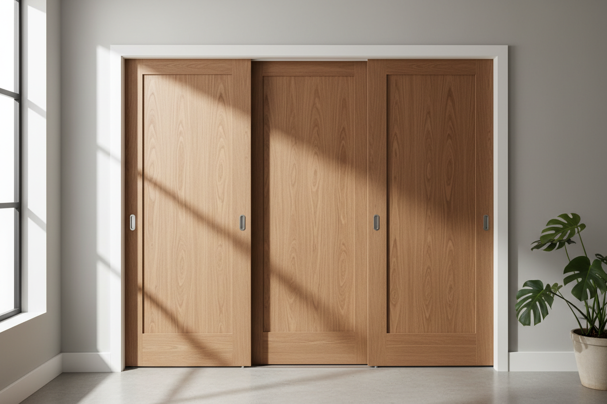 1 Panel Shaker Rift Cut White Oak Triple Bi-pass