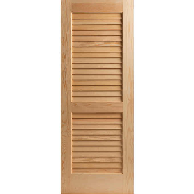 Clear Pine Plantation Style Louver Door PDPLL image 0