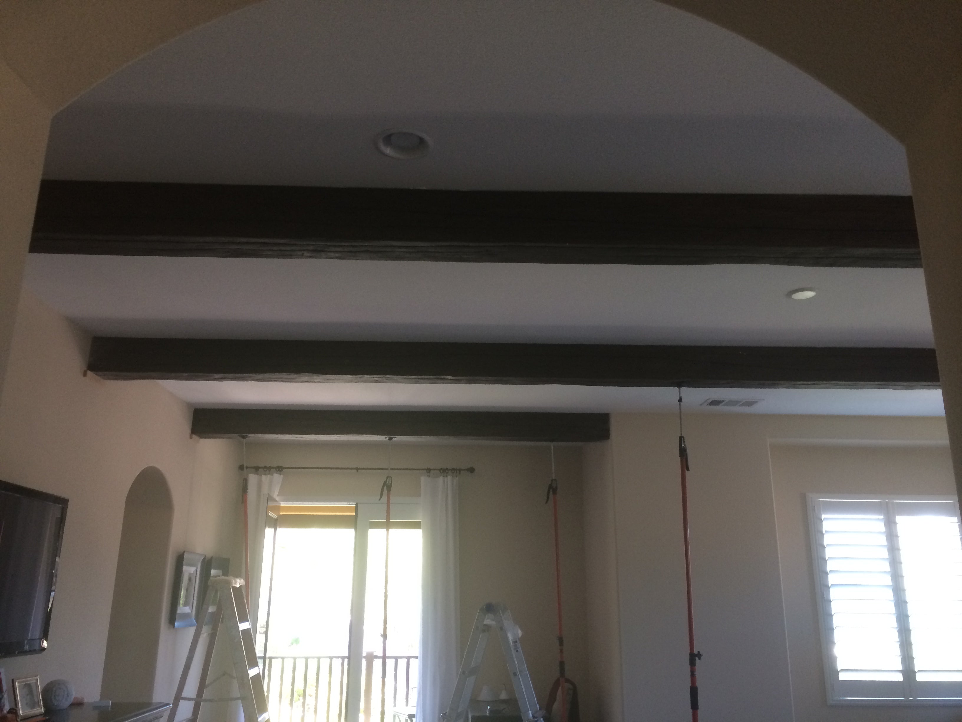 Faux Ceiling Beam Install