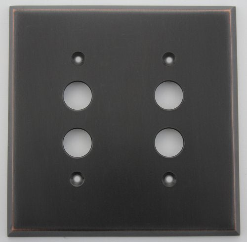 forged oil rubbed bronze gang push button plates