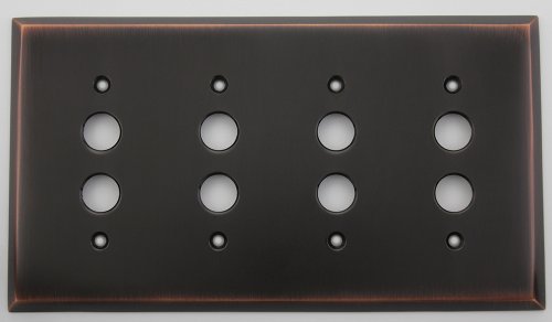 forged oil rubbed bronze gang push button plates