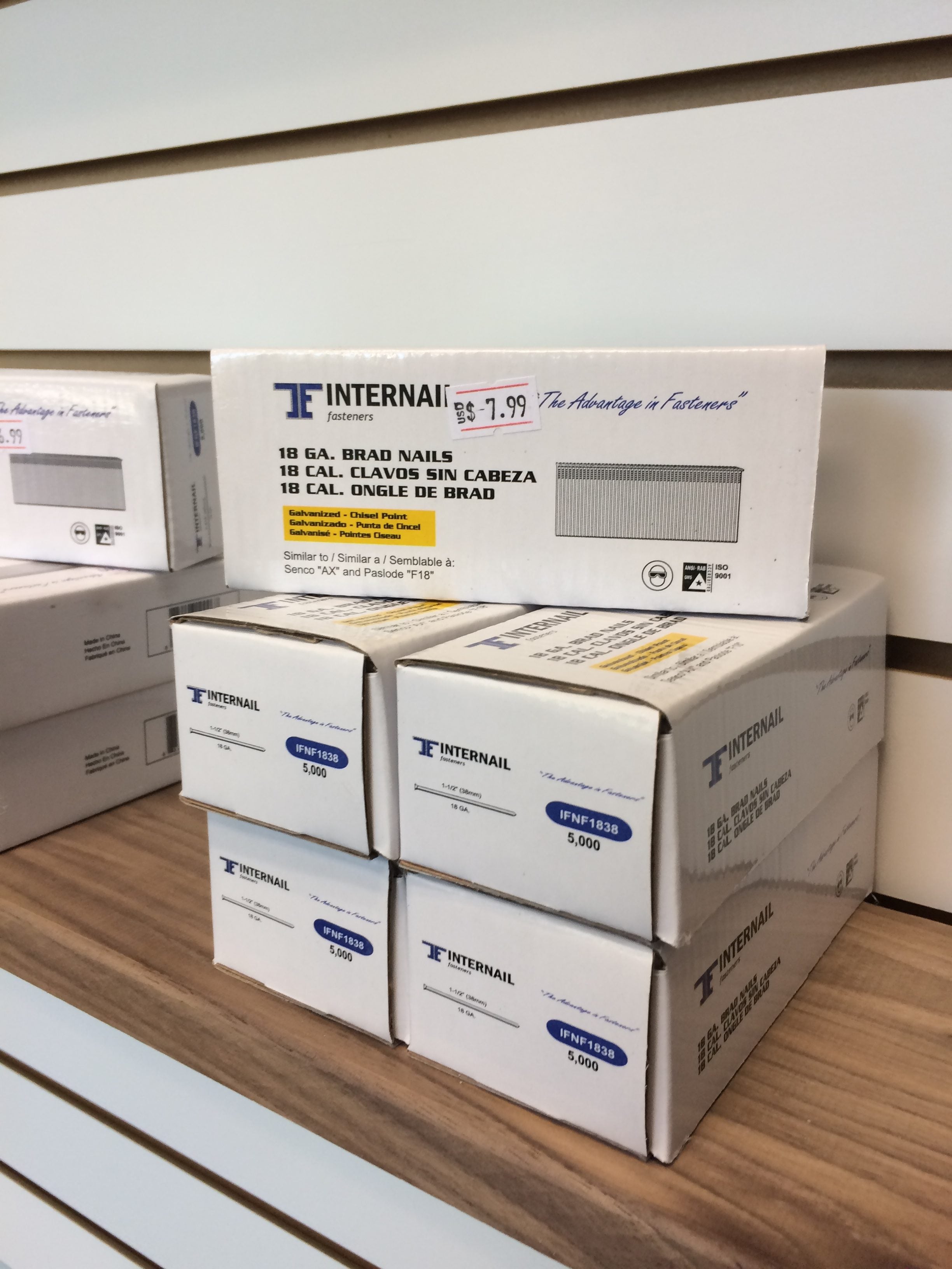 1 1/2" 18ga. nail image 0