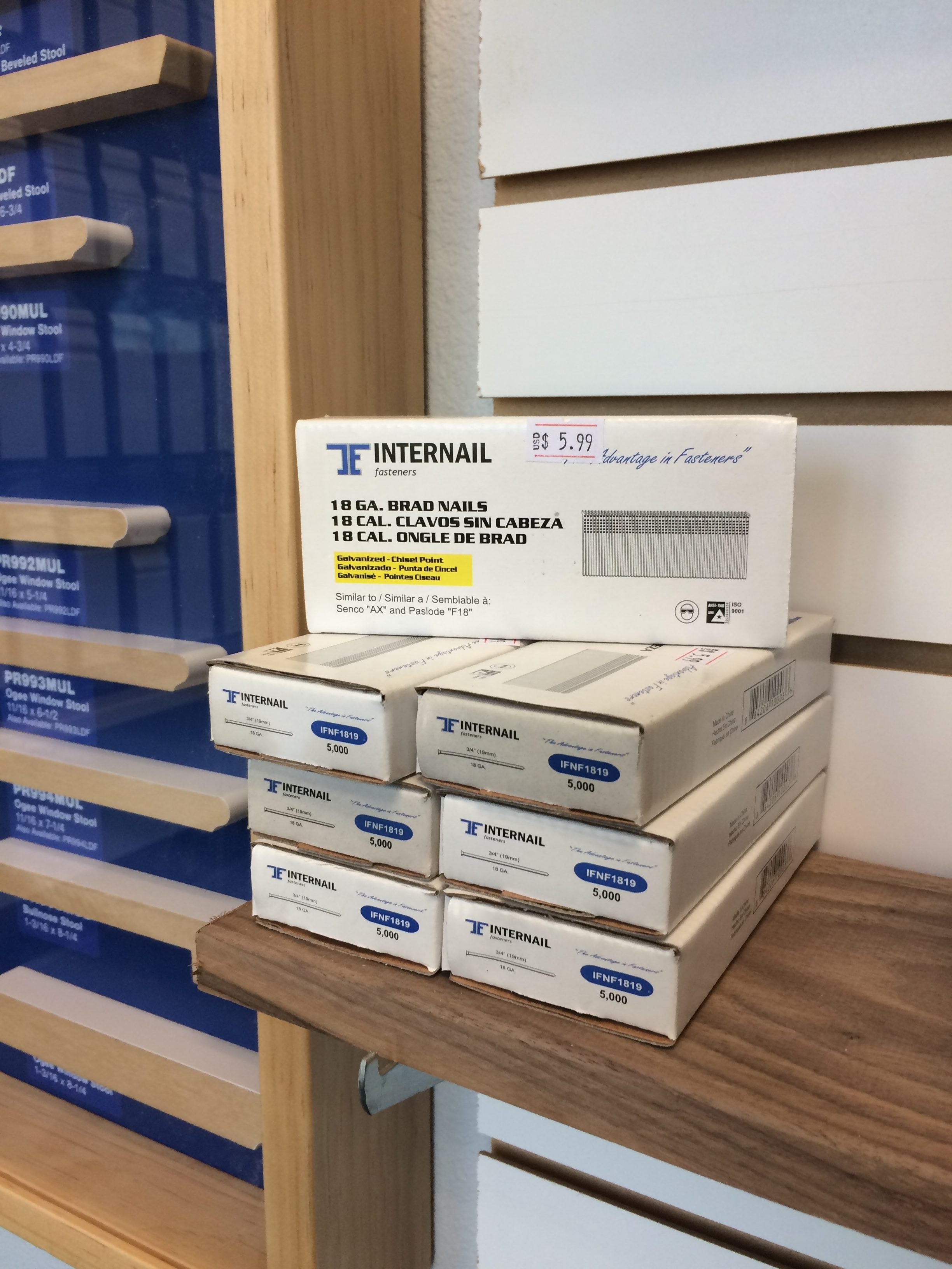 1" 18ga. nail image 1