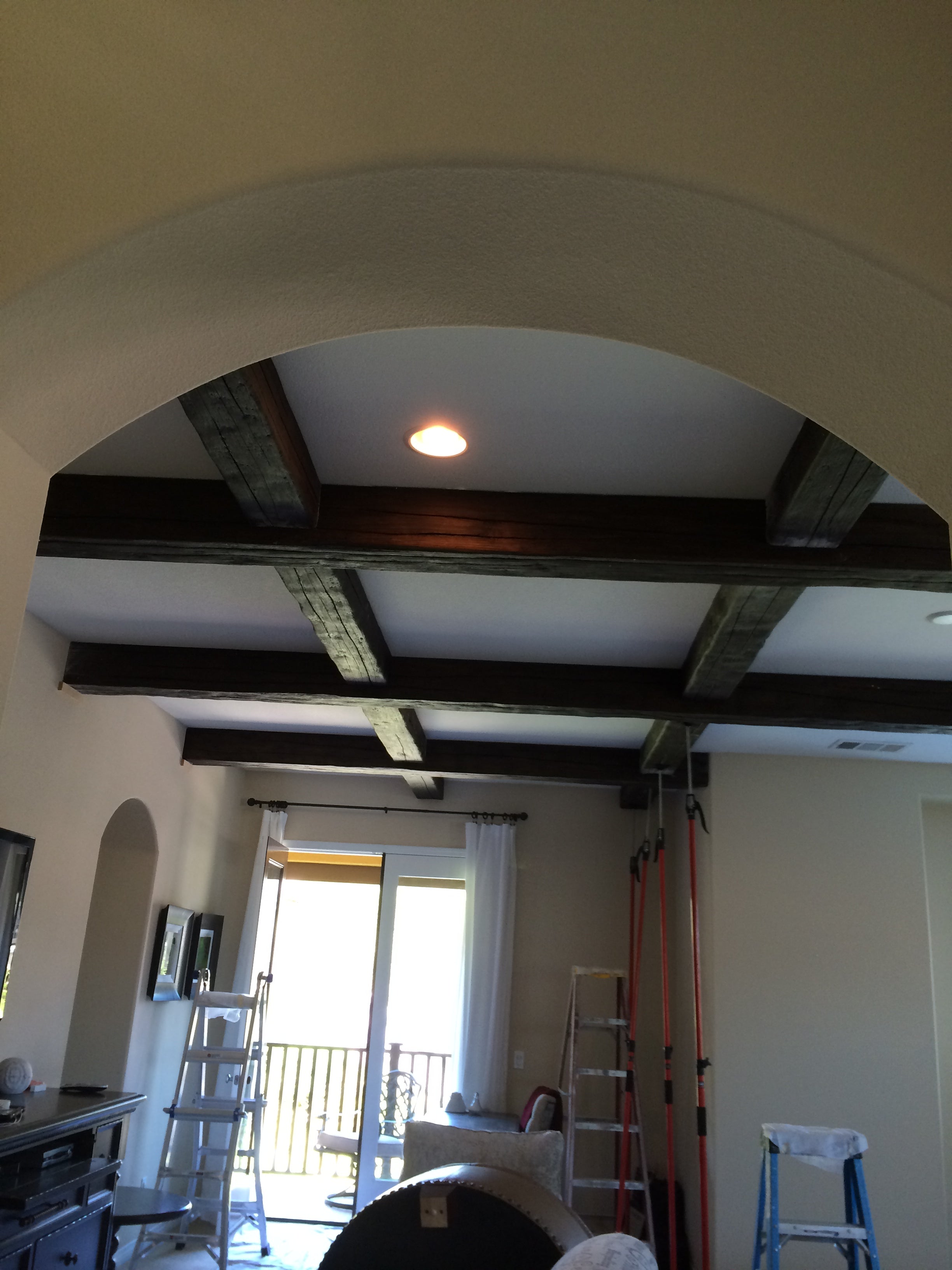 Fypon Ceiling Beam Staining image 5
