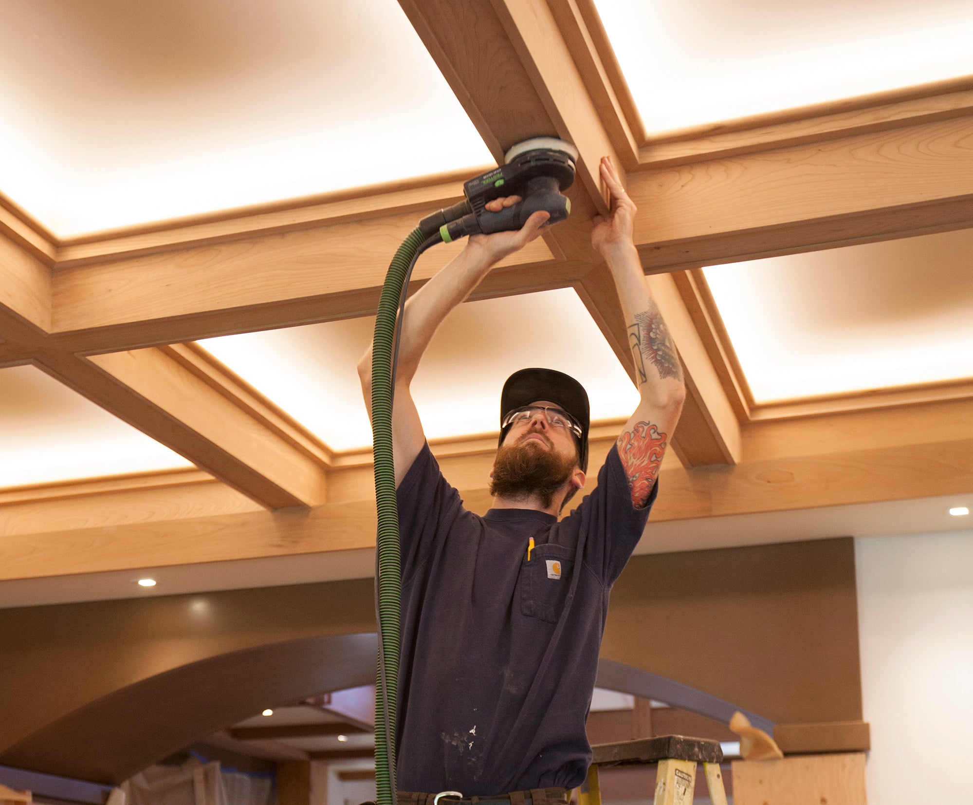 Coffered Ceiling Installation