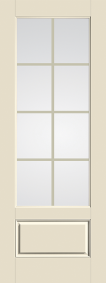 8' 3/4 Lite w/Colonial 8 lite glass image 0