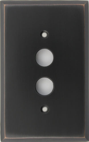 forged oil rubbed bronze gang push button plates